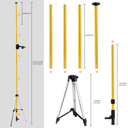 Professional Laser Support Stand with 1/4" & 5/8"‑11 Adapter